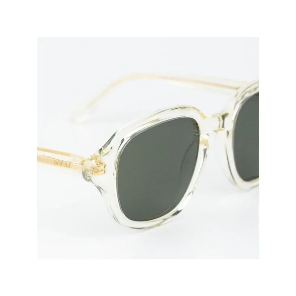 Loewe SLIM Women Sunglasses Beige Transparent Yellow Green Square LW40163I 57N